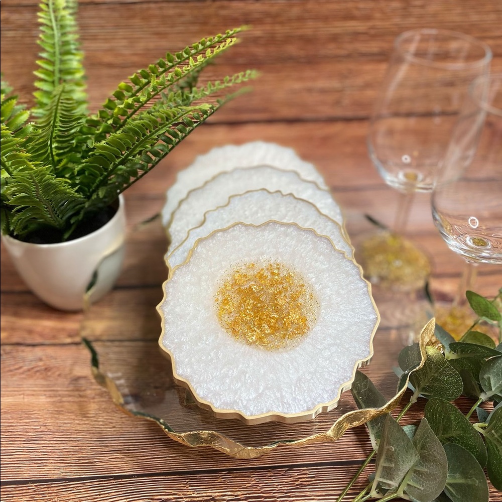Large Geode Coaster Set of 4 - Picture 4 of 10